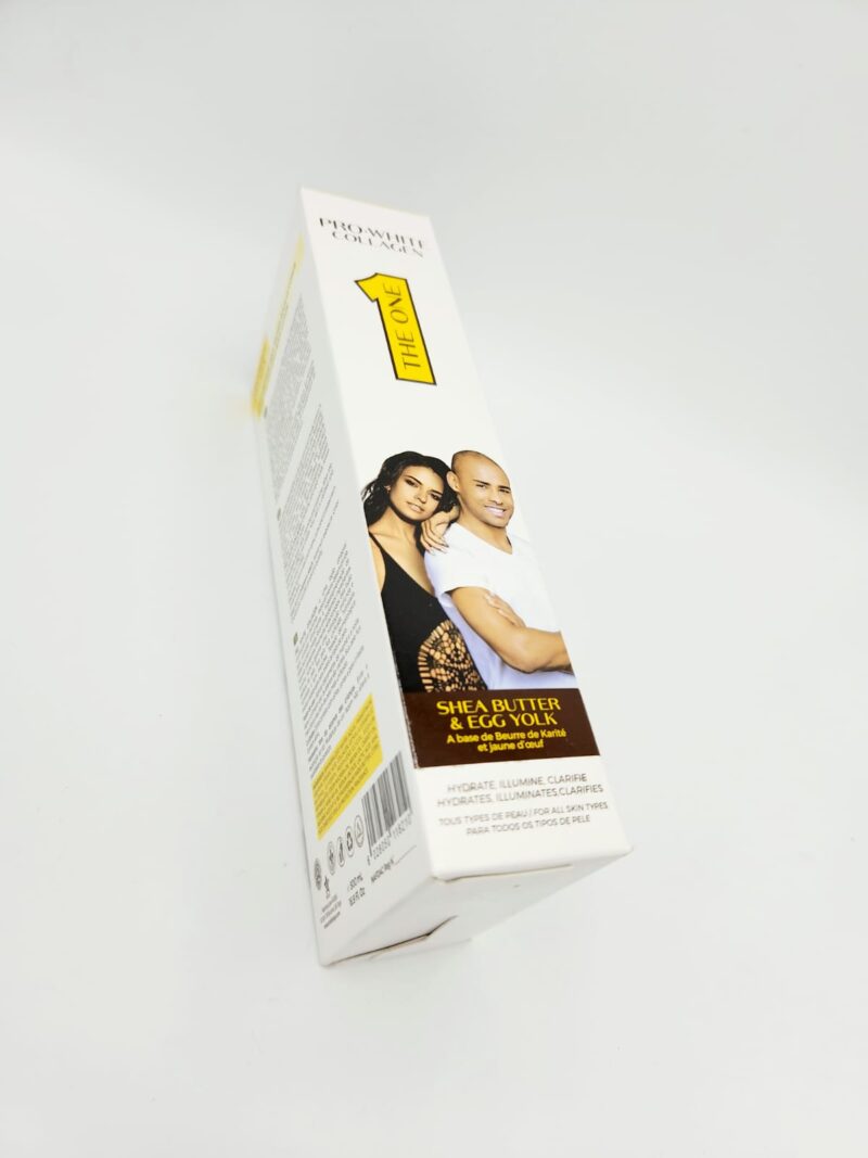 Lait Corporel Clarifiant PRO-WHITE COLLAGEN 500ml | Anti-Taches au Beurre de Karité et Jaune d’œuf | Hydratation et Éclaircissement de la Peau - Image 3