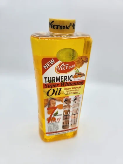 Huile Visage & Corps Curcuma VEETGOLD – Éclat, Anti-Taches & Teint Unifié