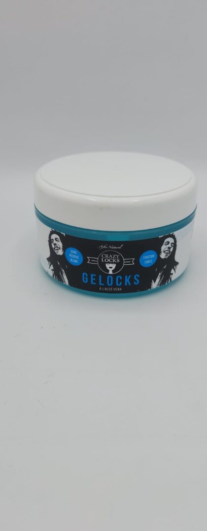Gelocks Aloe Vera Bleu Crazy Locks | Fixation Forte Cheveux Naturels | 300ml