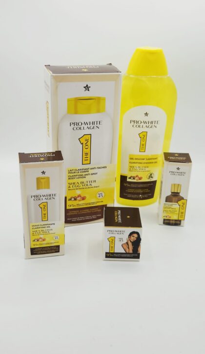 Gamme Pro White Collagen | Soin Clarifiant Exfoliant Gommant Visage & Corps