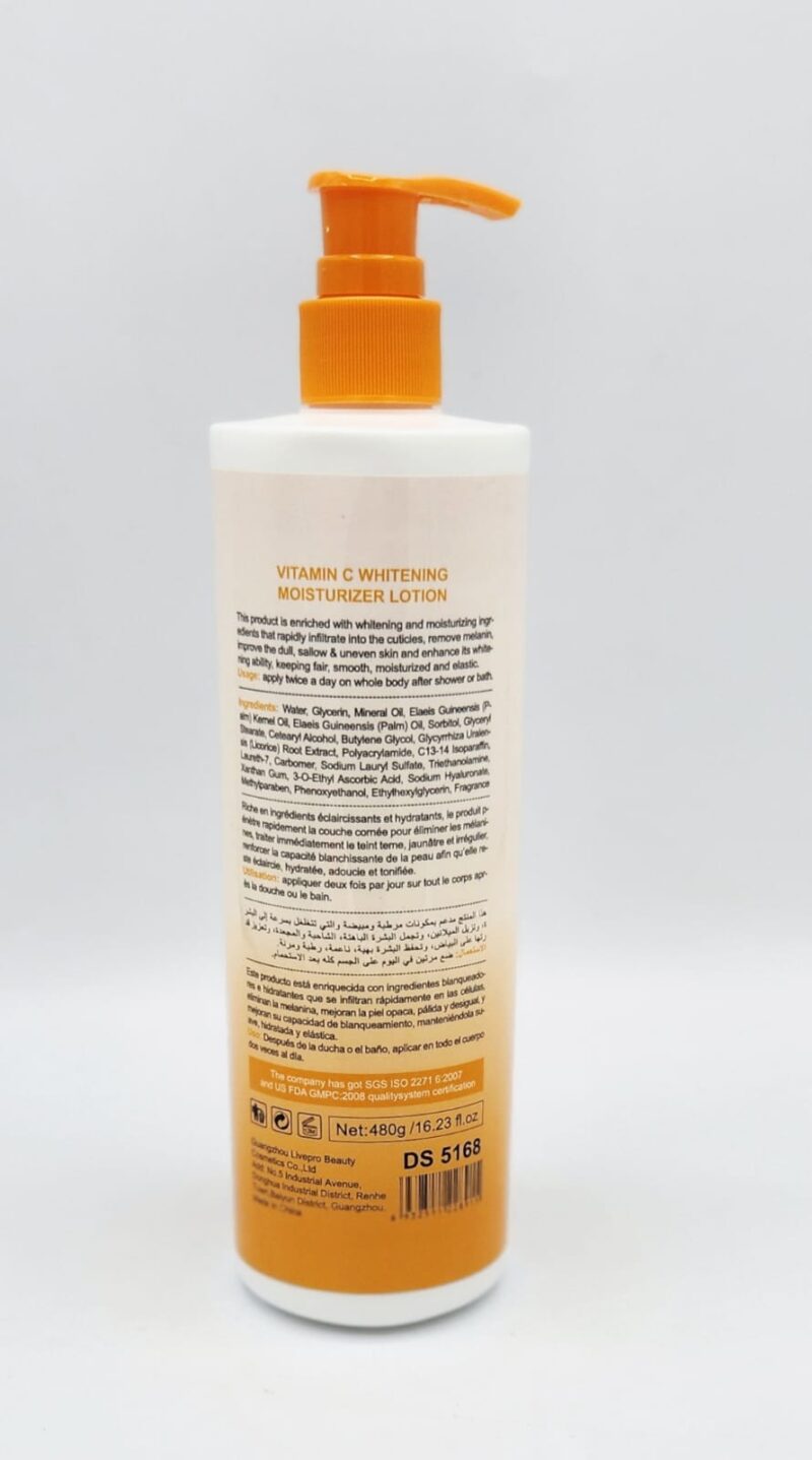 Disaar Lait Hydratant Éclaircissant à la Vitamine C – 480g - Image 2