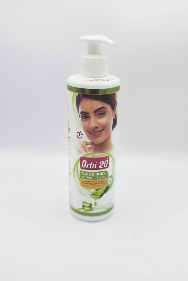 ORBI 20 Lait Éclaircissant Visage & Corps à l’Aloe Vera – 500ml