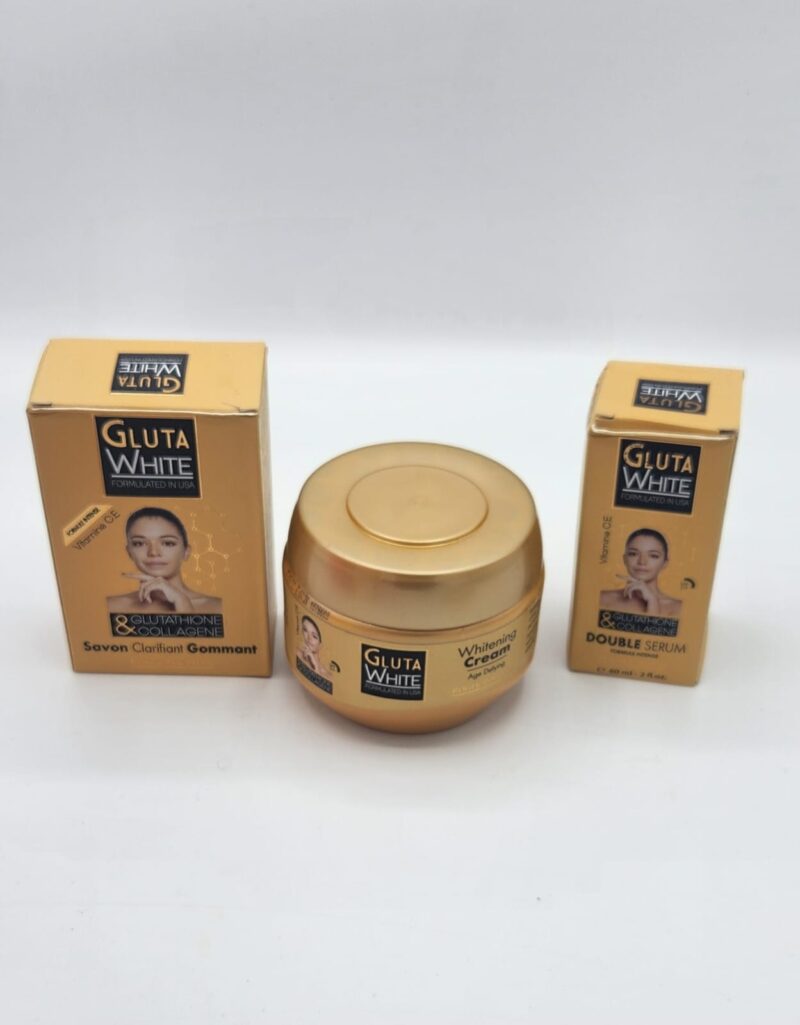 GLUTA WHITE Hyper Éclaircissant Crème + Sérum + Savon – Anti-Tache & Anti-Âge - Image 2