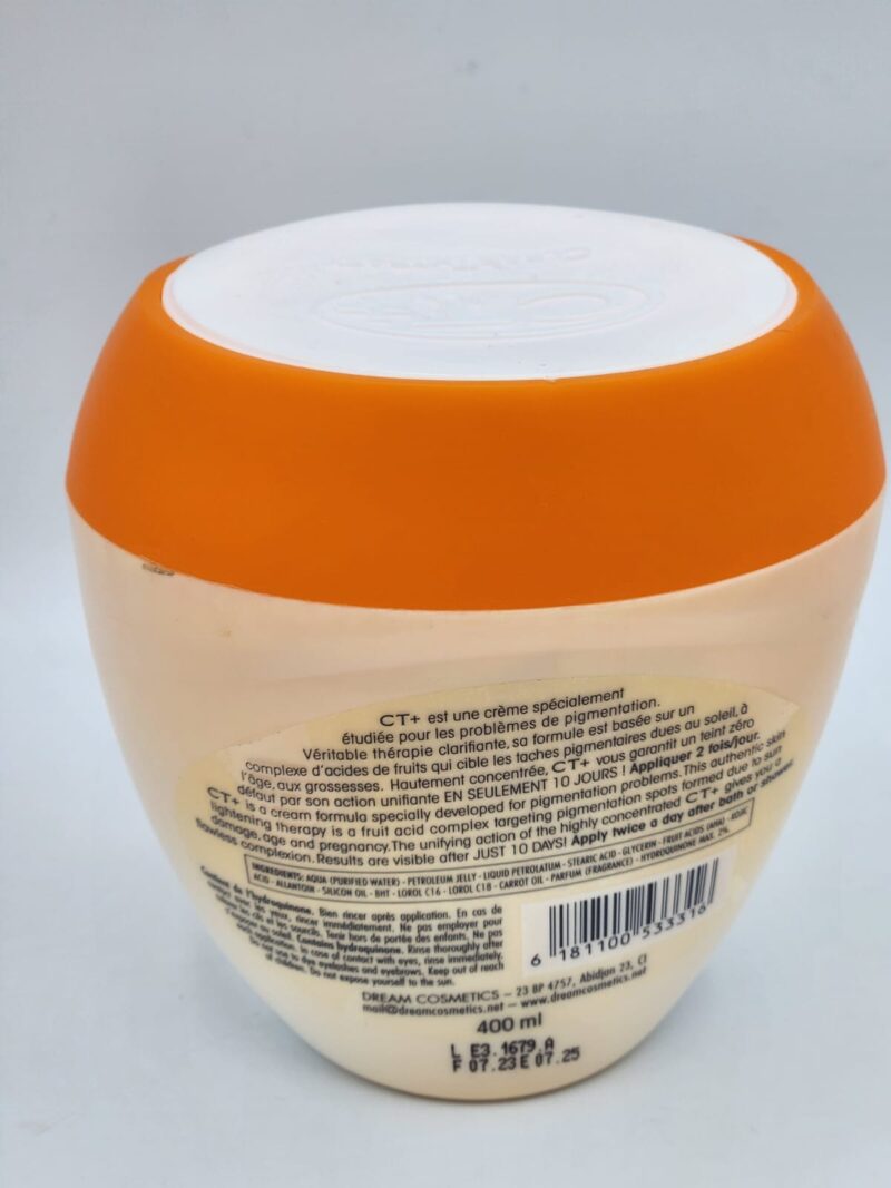 Clear Therapy+ Crème Éclaircissante Carotte – Teint Radieux & Hydratation Profonde 400ml - Image 2
