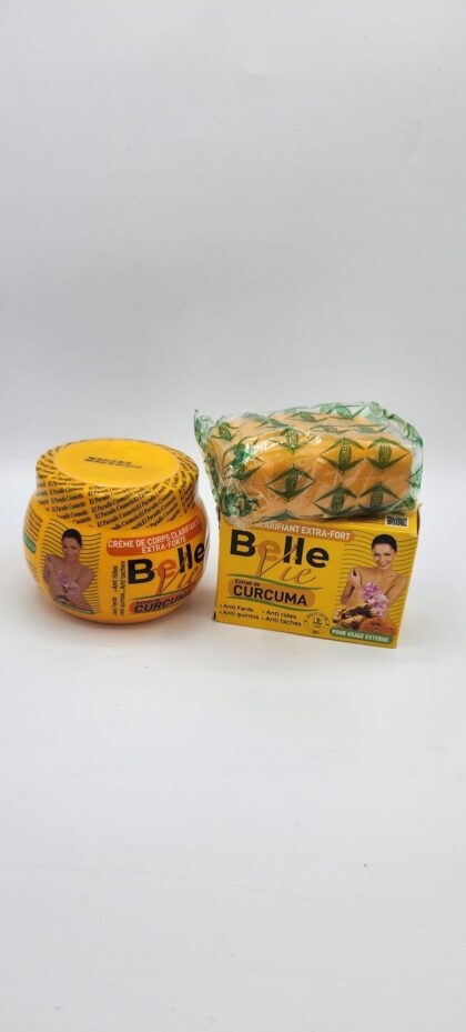 Combo Belle Vie au Curcuma – Crème Clarifiante + Savon Extra Fort pour Peau Éclatante