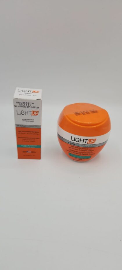 Combo LIGHT UP – Crème Corporelle + Sérum | Clarifiant Correcteur Anti-Taches