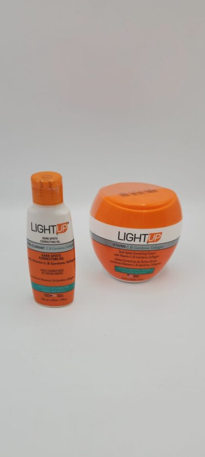Combo LIGHT UP – Crème Corps & Huile | Clarifiante Correctrice Anti-Taches