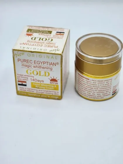 Purec Egyptian Magic Whitening Gold – Crème Visage Éclaircissante & Raffermissante – 50ml