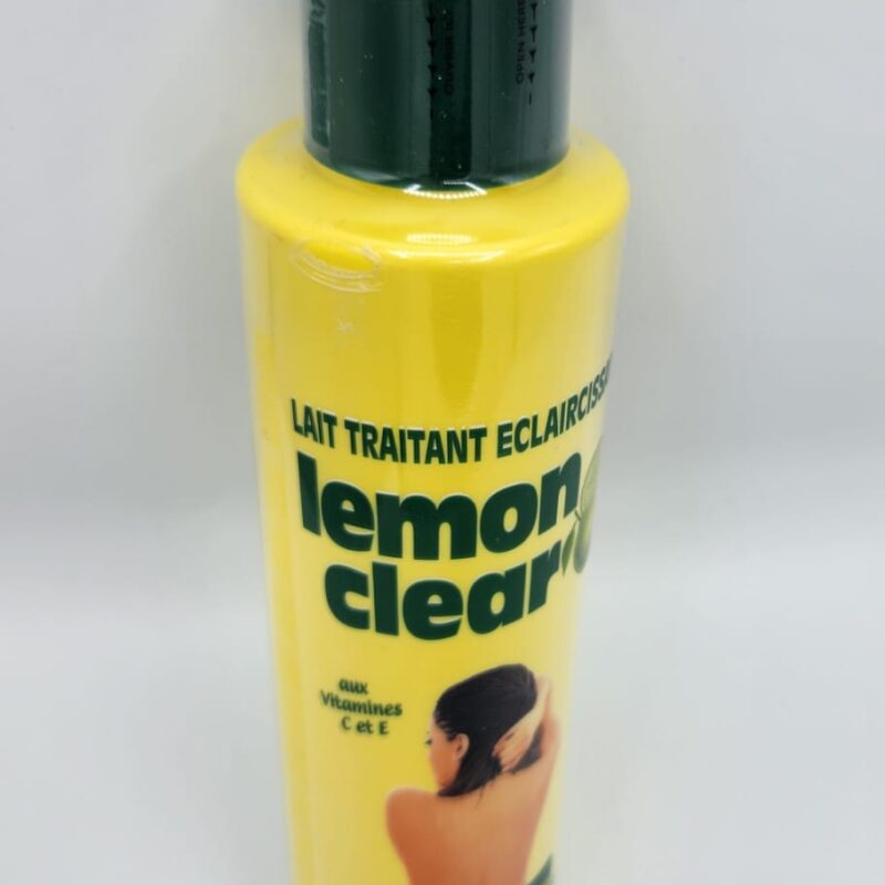 Lait Lemon Clear lait eclaicissant et blanchissant aux acides de fruits pour peau noire sans hydroquinone. 500ML