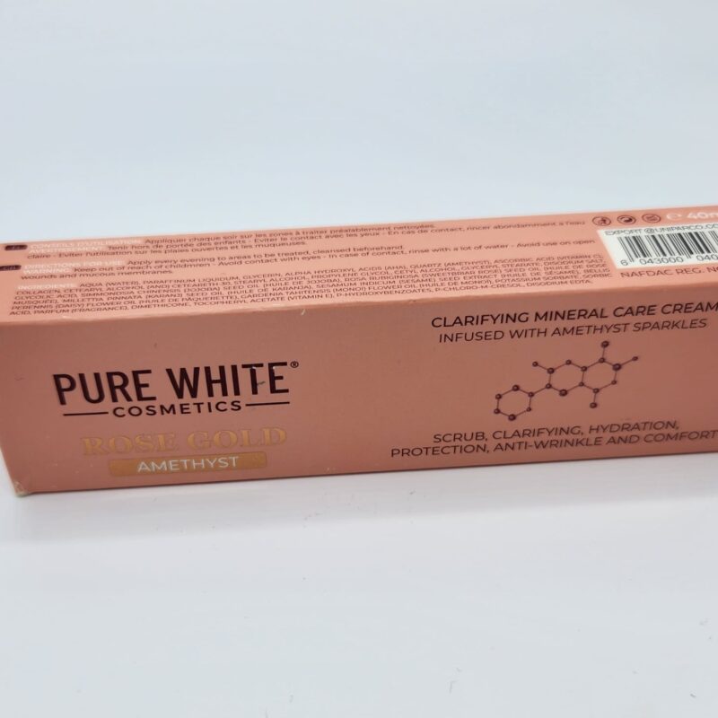 Pure White Amethyst Rose Gold Creme Tube