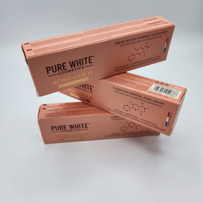 Pure White Amethyst Rose Gold Creme Tube