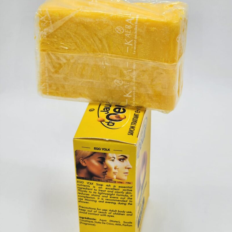 Savon Jaune d’Œuf Clarifiant 500g | Anti-Taches Très Intense | Soin Éclaircissant Peau