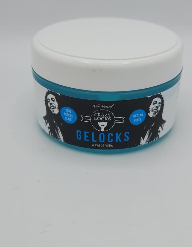 Gelocks Aloe Vera Bleu Crazy Locks | Fixation Forte Cheveux Naturels | 300ml