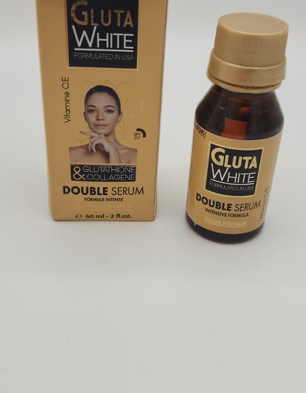 Sérum Éclaircissant GLUTA WHITE Double – Glutathion & Collagène – 60ml