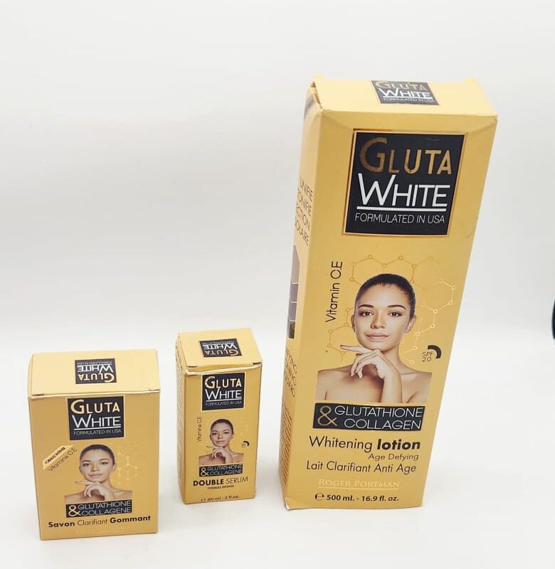 GLUTA WHITE Éclaircissant Anti-Tache Lot 3 – Lait, Sérum, Savon