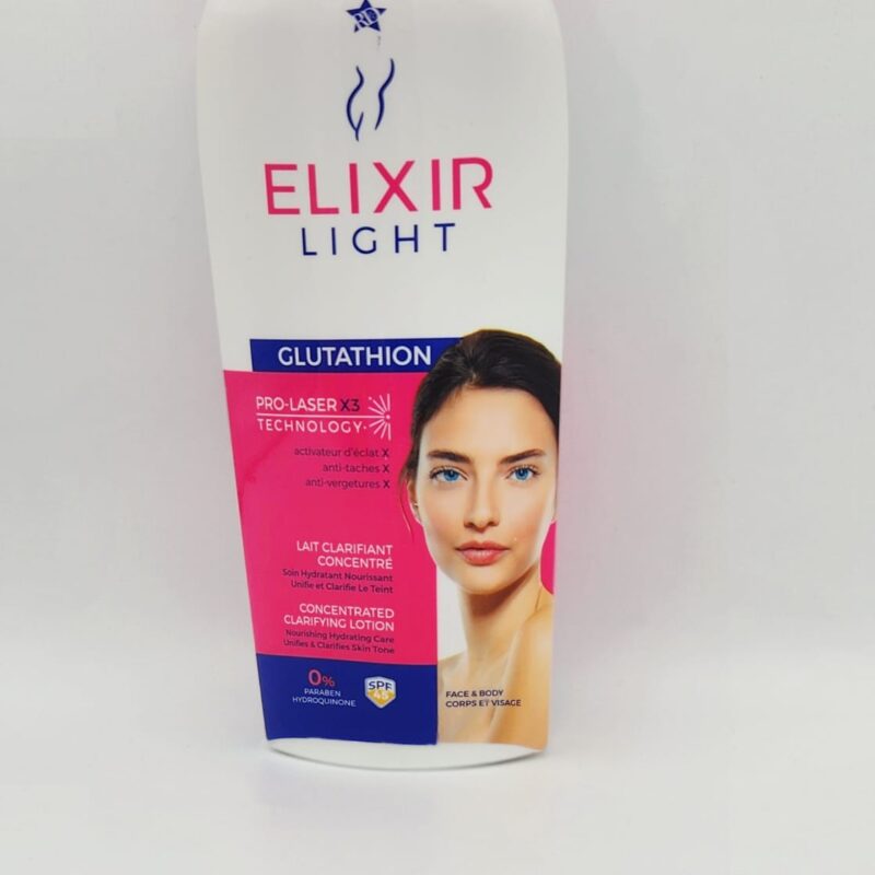 ELIXIR LIGHT Lait Corporel Clarifiant Concentré au Glutathione – 500ml