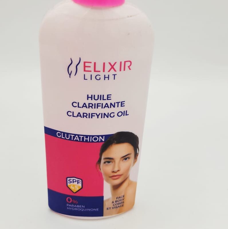 Elixir Light Huile Corporelle Clarifiante au Glutathione – 90ml