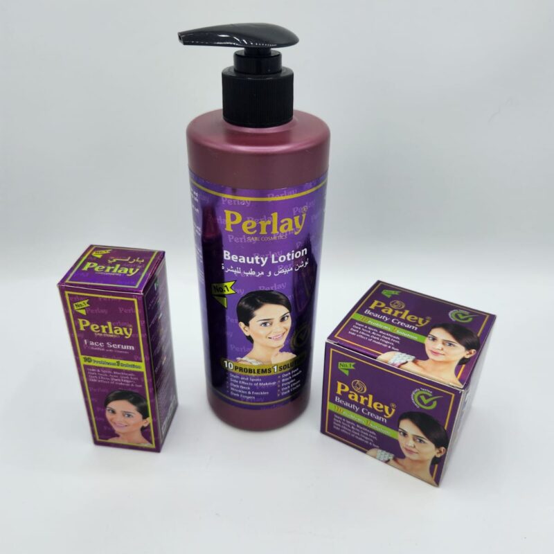 Gamme Perley Beauty – Soin Éclaircissant Complet Lotion, Sérum & Crème