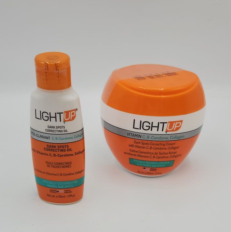 Combo LIGHT UP – Crème Corps & Huile | Clarifiante Correctrice Anti-Taches