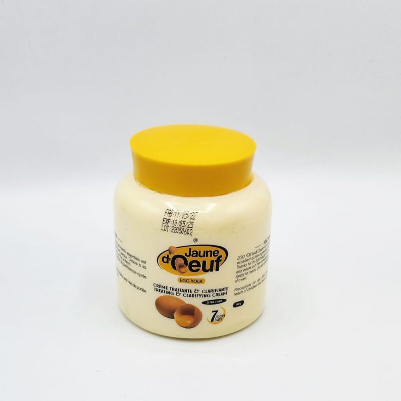 Crème Corporelle Jaune d’Œuf | Clarifiante & Réparatrice Peau Noire