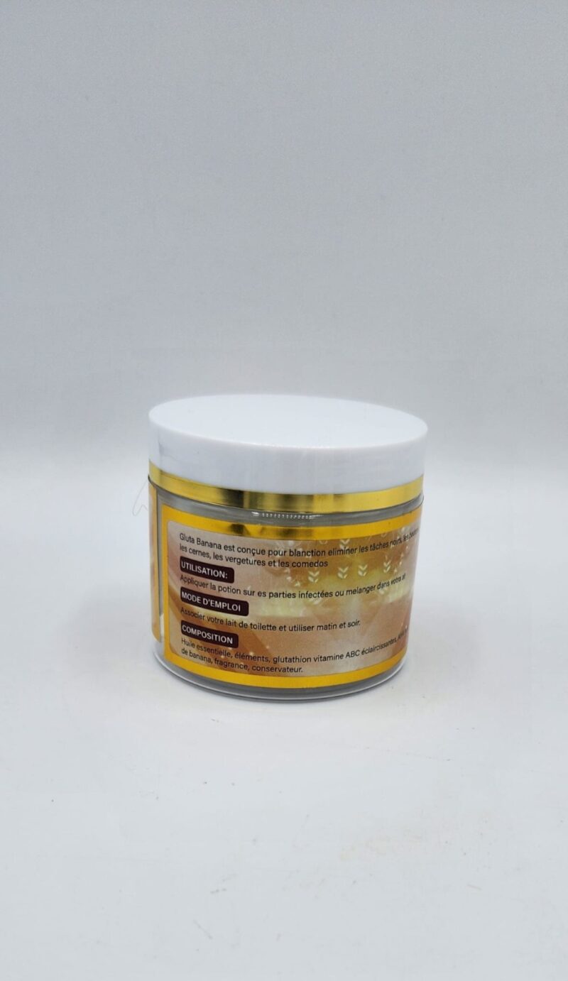 Crème Visage Gluta Banana Éclaircissante – Anti-Taches, Cernes & Vergetures – 100ML - Image 4