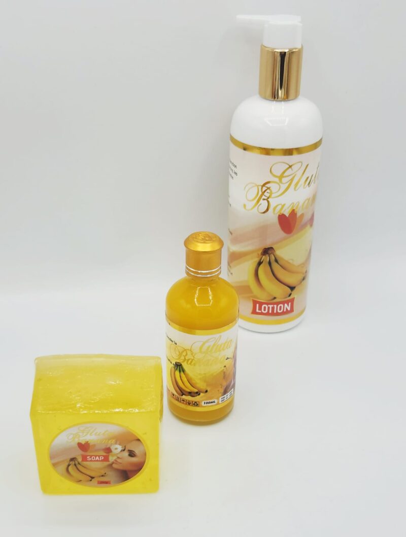 Gamme Gluta Banana Éclaircissante – Lotion, Sérum & Savon – Anti-Taches avec Acide Hyaluronique - Image 7