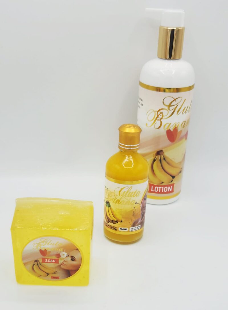Gamme Gluta Banana Éclaircissante – Lotion, Sérum & Savon – Anti-Taches avec Acide Hyaluronique - Image 6