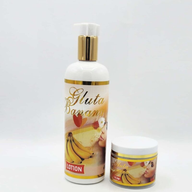 Gamme Gluta Banana - HA - Lotion corporelle 500ML + Crème Visage 100ML