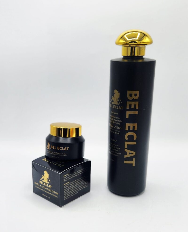 LOTION & CRÈME Visage BEL ÉCLAT – Soin Éclaircissant Intense pour Teint Métissé – 2x1