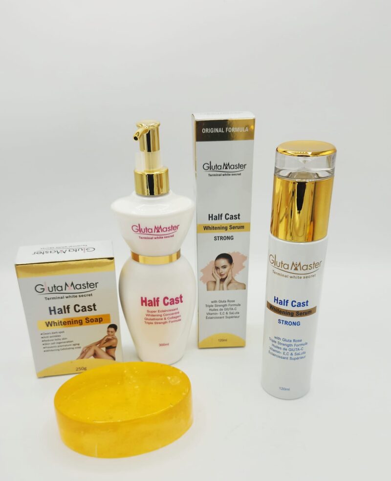 LAIT/ SERUME et SAVON  GLUTA MASTER Half Cast SET. Terminal white secret. Supper Eclaircissant 3PCS X 1 a la base de Glutathion et Collagen - Image 3