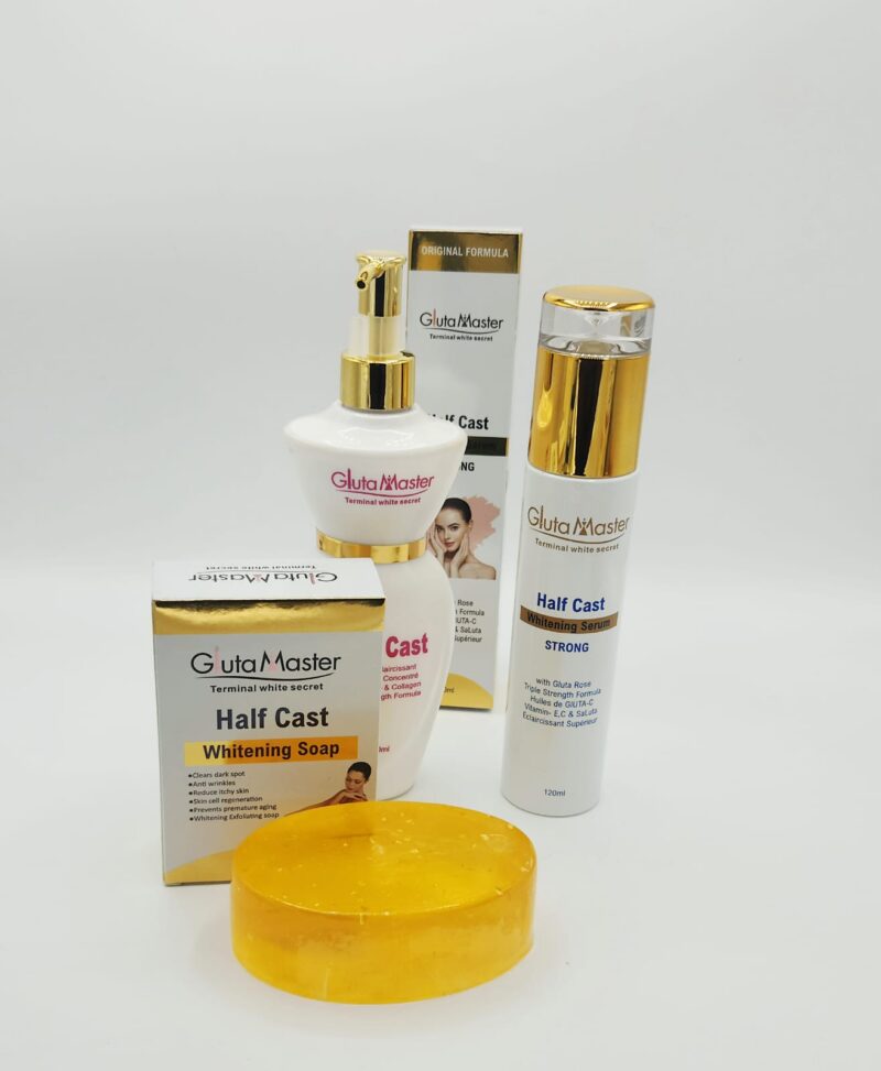 LAIT/ SERUME et SAVON  GLUTA MASTER Half Cast SET. Terminal white secret. Supper Eclaircissant 3PCS X 1 a la base de Glutathion et Collagen - Image 4
