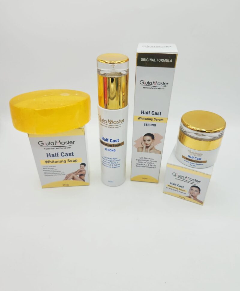Sérum Éclaircissant Glutathion - Crème Visage et Savon Gluta Master Set 3 Pièces Terminal White Secret