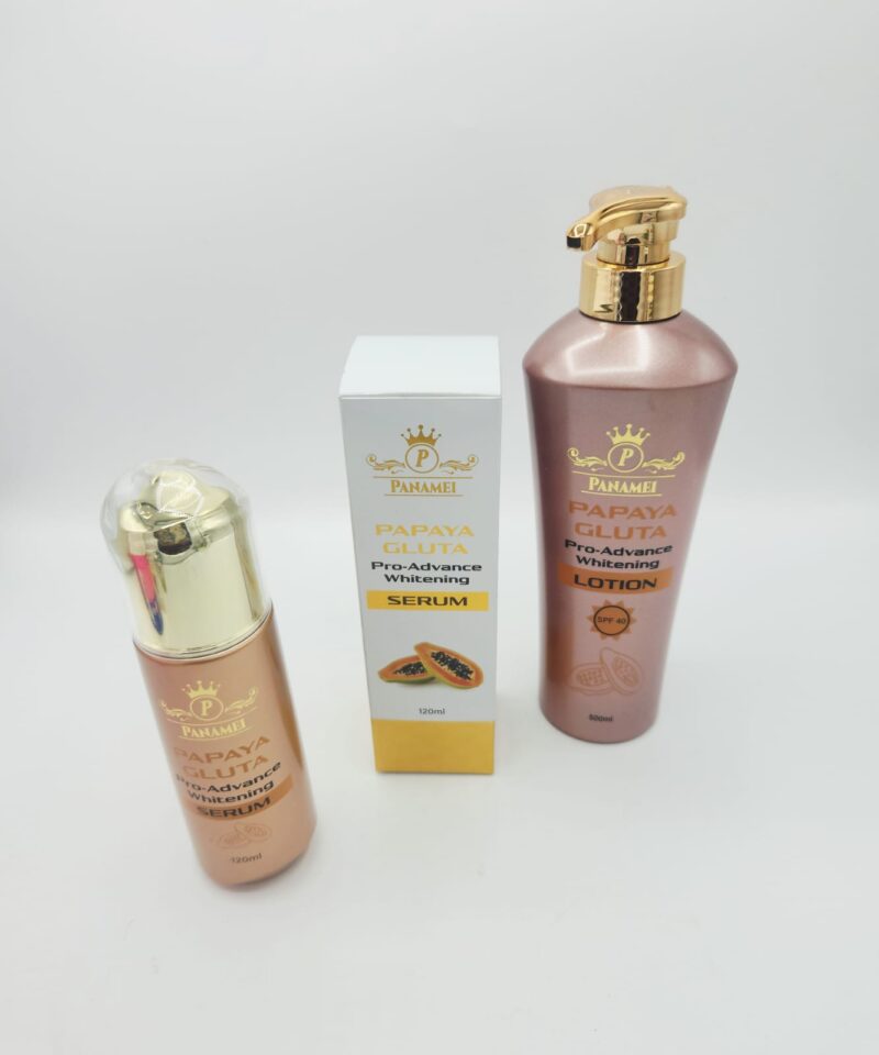 LAIT ET SERUME  PAPAYA GLUTA PRO ADVANCE ULTRA BLANCHISSANT ANTI IMPERFECTION.  2PCS X 1 - Image 3