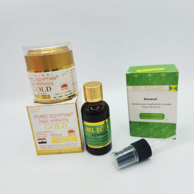 Duo Éclaircissant Acides Fruits - BEL Éclat Super Blanchisseur et Crème 24K Gold 2 Pièces