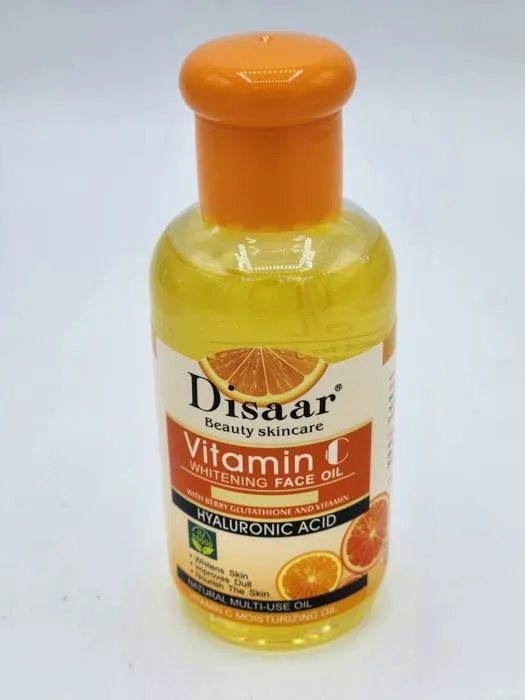 Disaar Beauty Huile Visage Éclaircissante à la Vitamine C – Glutathione & Acide Hyaluronique – 75ml