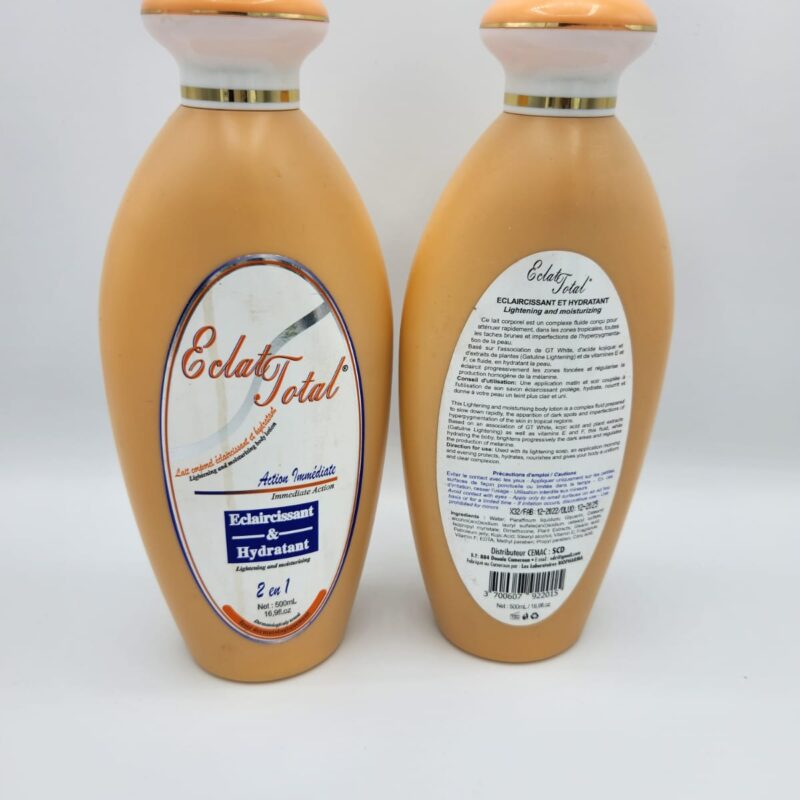 Lait Eclat Total Eclaircissant  et Hydratant. 500ml  1X