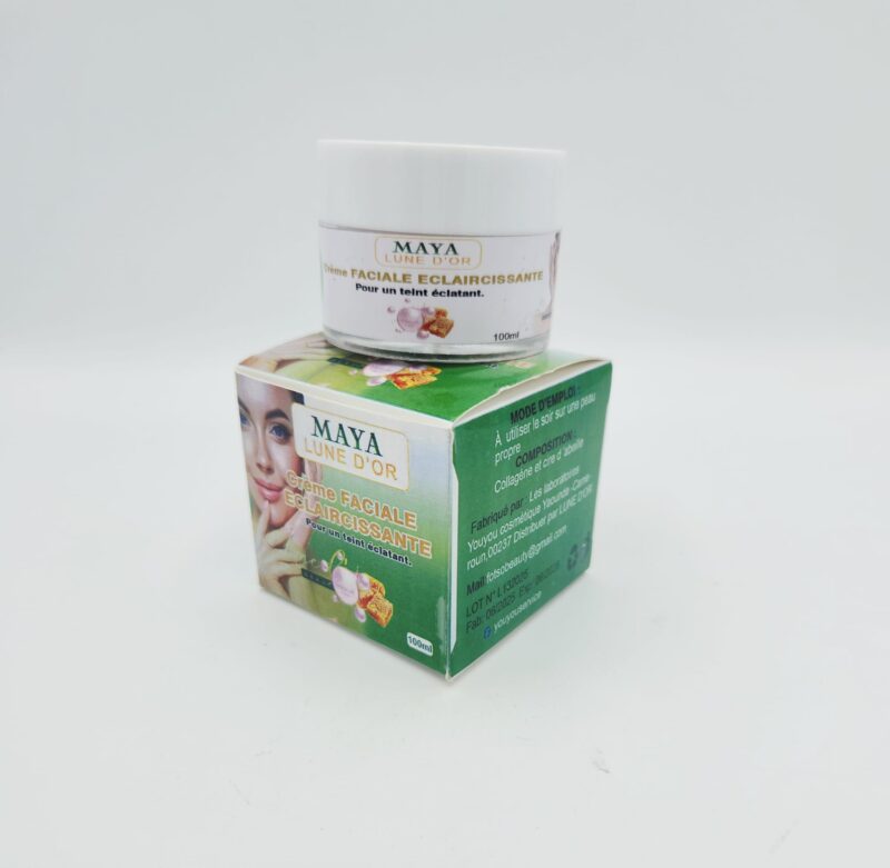 Crème Faciale Éclaircissante Lune d’Or – Maya 100ml | Éclaircit, Nourrit, Uniformise le Teint | Résultat Visible en 14 Jours, Peau Lumineuse et Douce - Image 6