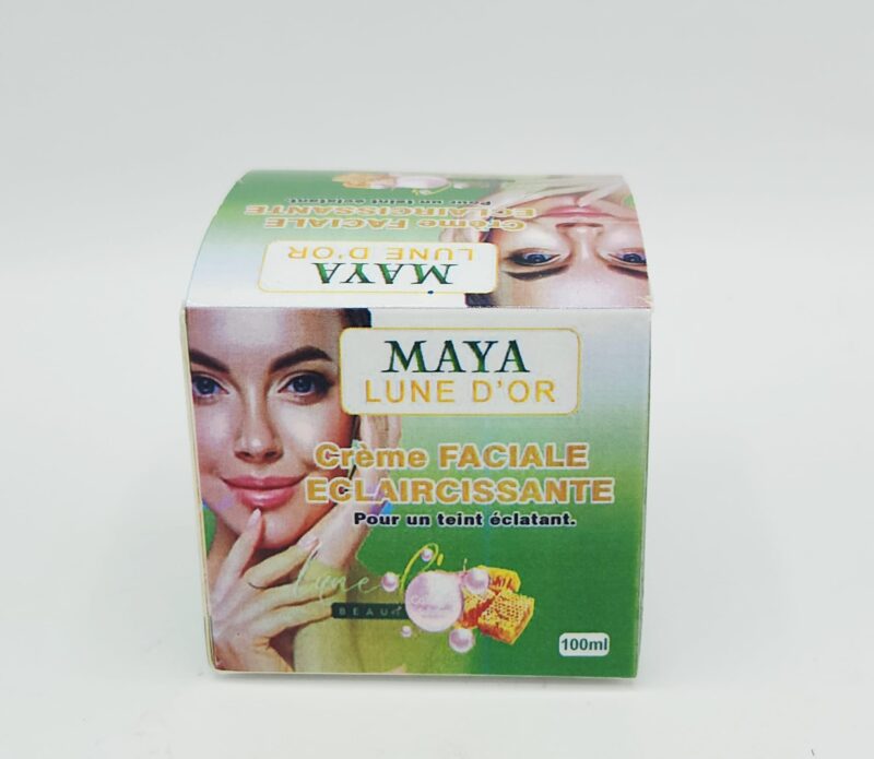 Crème Faciale Éclaircissante Lune d’Or – Maya 100ml | Éclaircit, Nourrit, Uniformise le Teint | Résultat Visible en 14 Jours, Peau Lumineuse et Douce - Image 7
