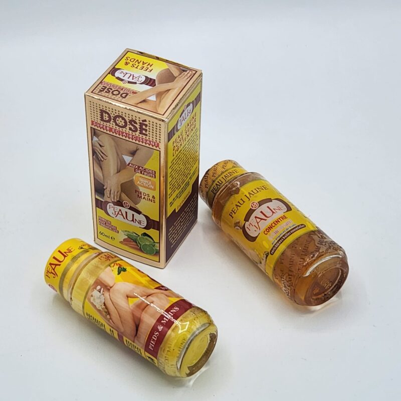 Duo Lotion + Concentré Éclaircissant Mains & Pieds – Anti-Tâches Fort pour Peau Jaune – Formule Renforcée