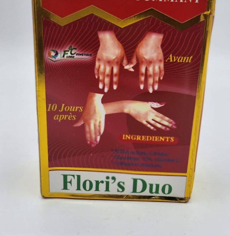 Duo Gommant Anti-Taches Flori’s – Exfoliation Éclaircissante Très Efficace – Pour Visage & Corps – Résultats Visibles