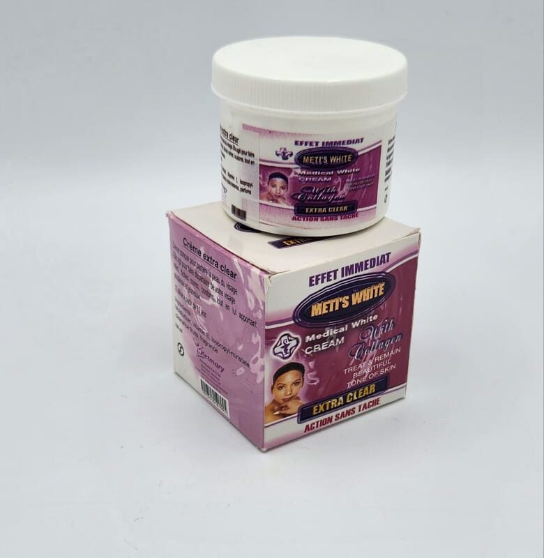 Crème Mett’s White au Collagène – Anti-Rides & Anti-Taches Noires – Soin Anti-Âge Éclaircissant – 50ml