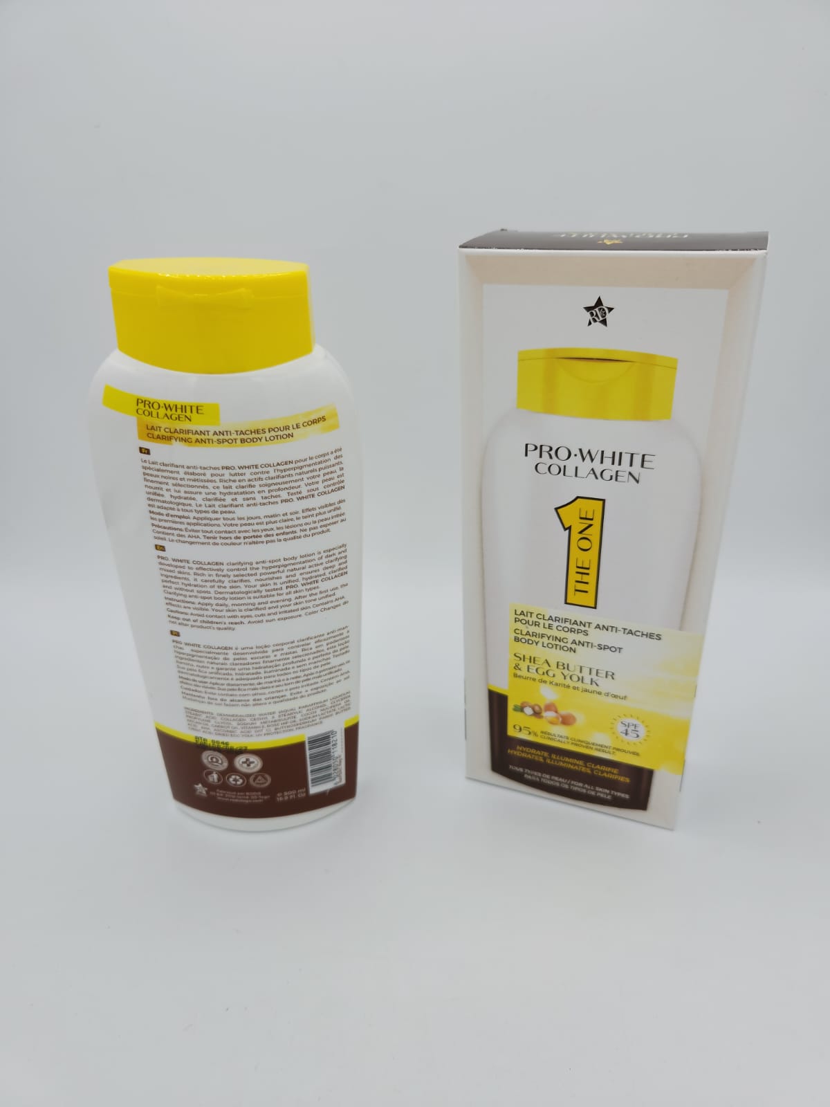 Lait PRO WHITE Collagène Concentré, Clarifiant & Beurre de Karité 500ml - Image 8