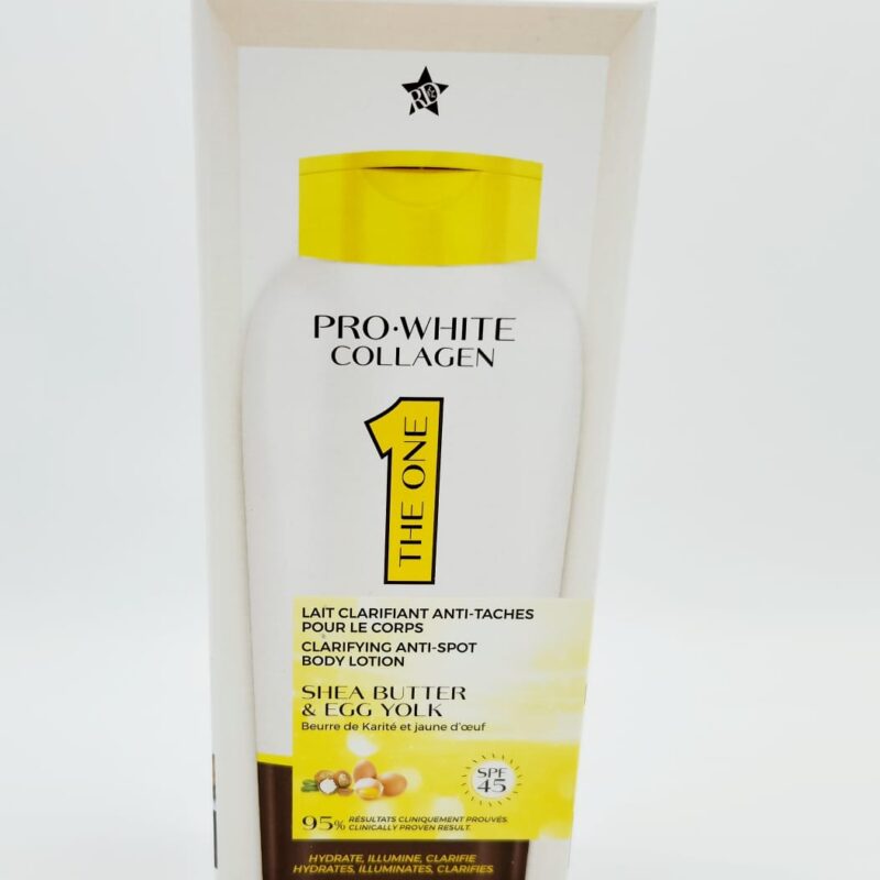 Lait PRO WHITE Collagène Concentré, Clarifiant & Beurre de Karité 500ml