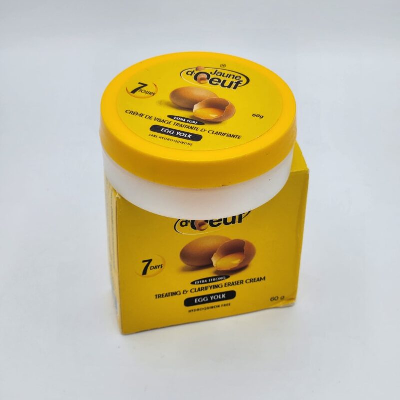 Crème au Jaune d’Œuf Éclaircissante – Anti-Taches & Nourrissante – 60g – Teint Éclatant et Uniforme