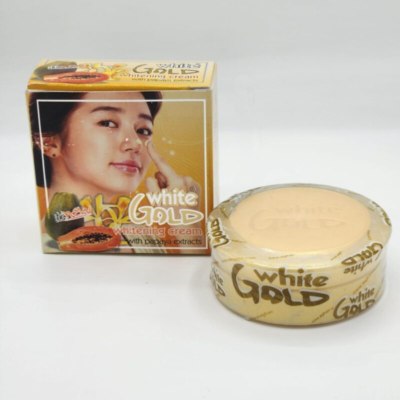 Crème White Gold Éclaircissante à la Papaye – Soin Anti-Taches & Unifiant – Résultats en 14 Jours