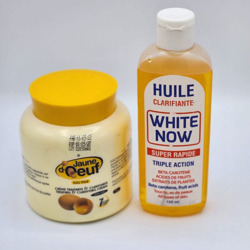 Duo Jaune d’Œuf – Savon + Crème Éclaircissante au Jaune d’Œuf Frais – Soin Visage Complet Anti-Taches – 2 x 50g