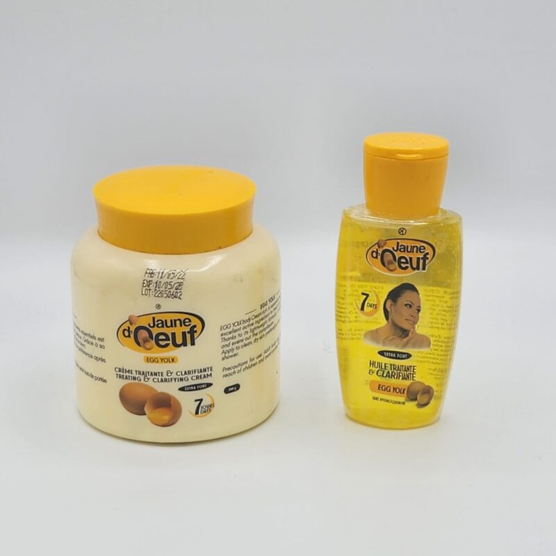 2PCS HUILE  ET LA CREME JAUNE D'OEUF ACTION RAPIDE