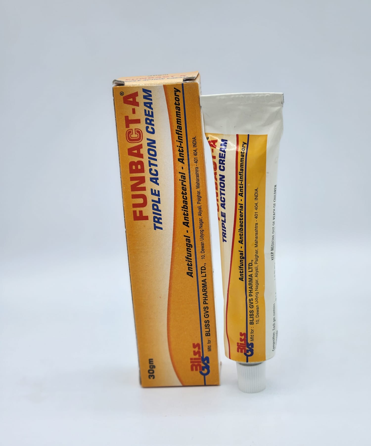 Funbact-A Tiple Action Cream - Crème Triple Action / Antifongique, Antibactérienne, Anti-inflammatoire - 30g. - Image 4