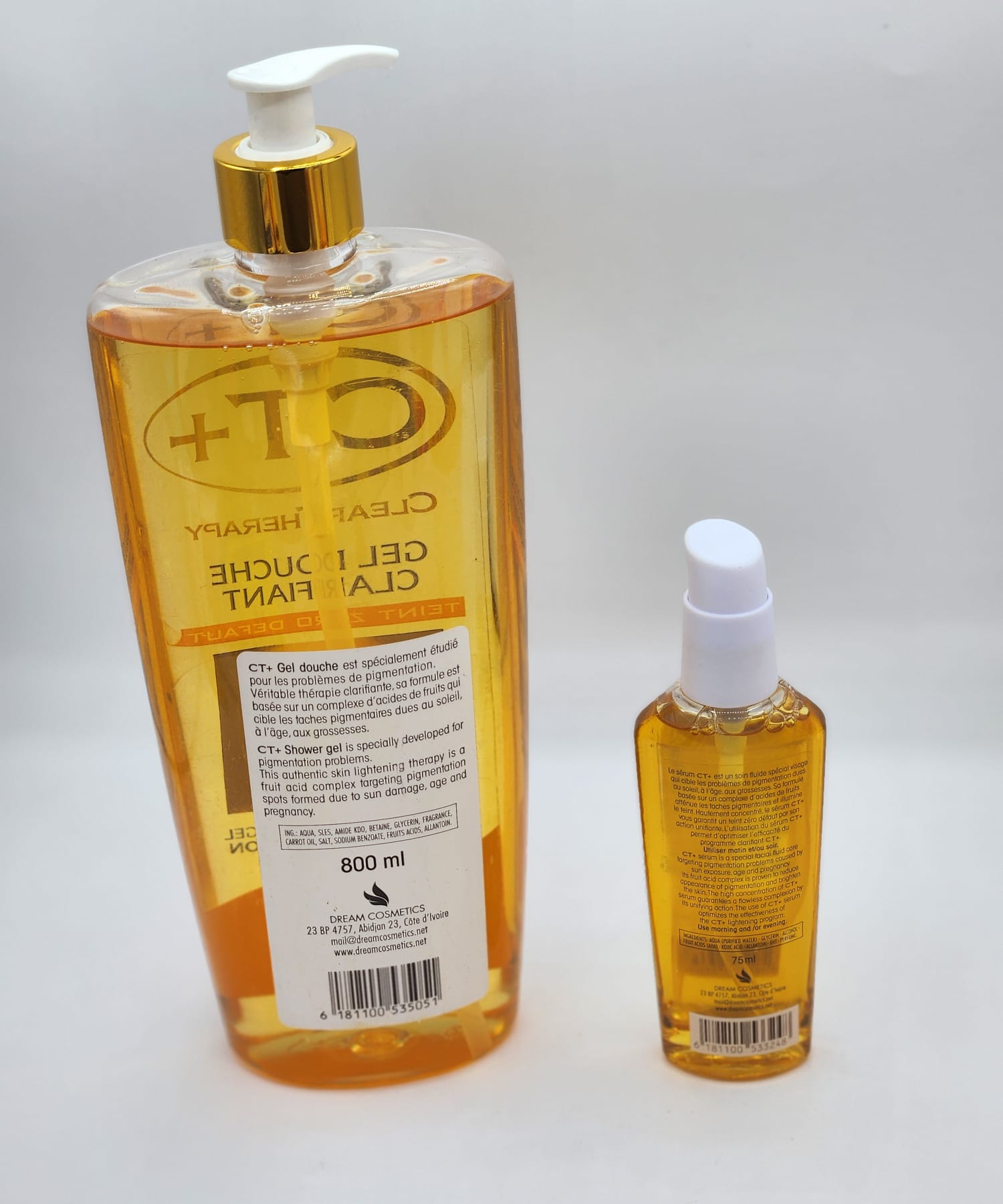 Gel Douche Clarifiant CT+ 800ml - et Huile CT+ 75ml - Image 2