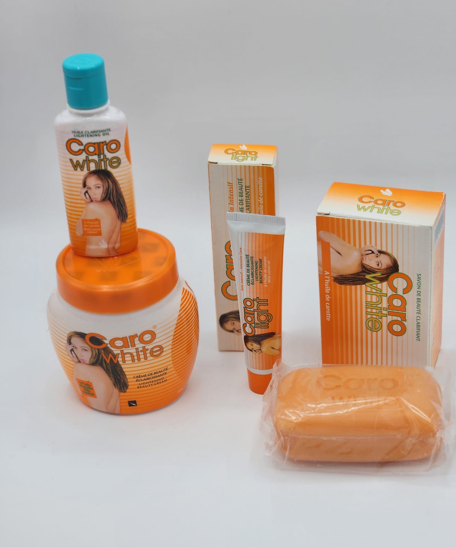 Gamme Caro White Eclaircissante , Anti Tache de Créme, Tube, Huile et Savon. - Image 2